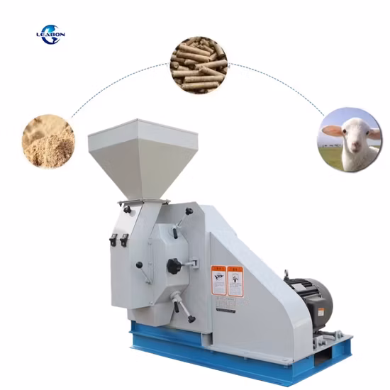1-2 Ton/H Livestock Feed Pellet Making Machine Animal Poultry Cattle Chicken Fish Feed Pellet Production Line Price for Sale