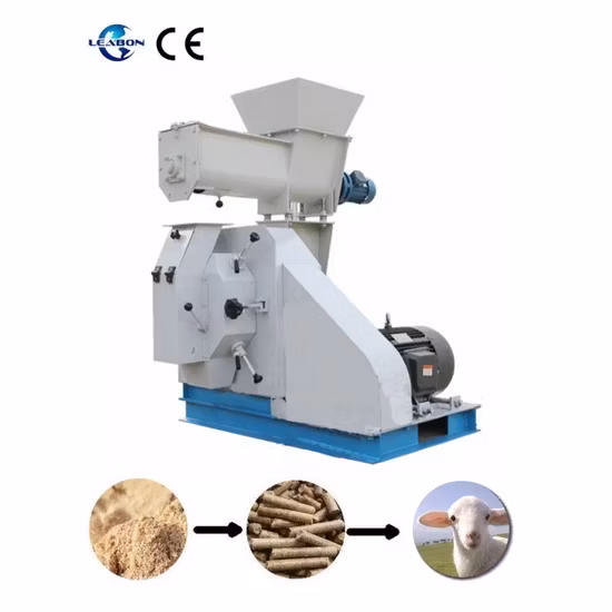 1-2 Ton/H Máquina para fabricar pellets de alimento para ganado Animal Aves de corral Ganado Pollo Línea de producción de pellets de alimento para peces Precio de venta