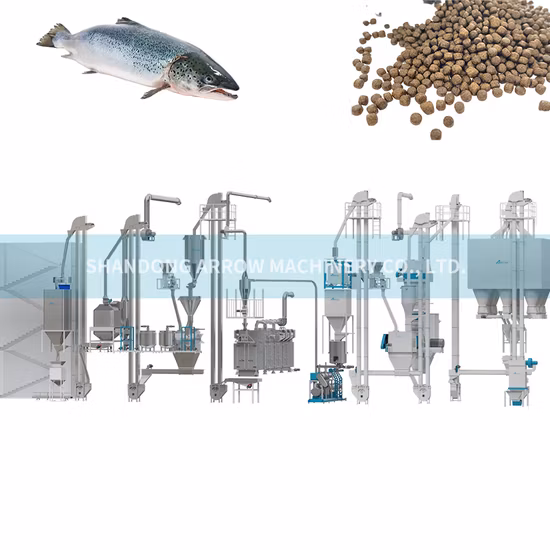 Máquina de alimentación de peces flotante de hundimiento automático completo Cadena de producción completa de alimentos para peces