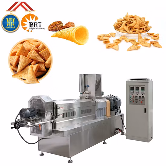 China Professional Bugles Chips Snack Food Makingmachinery Bugles Chips Línea de producción/Cadena de producción de chips de maíz