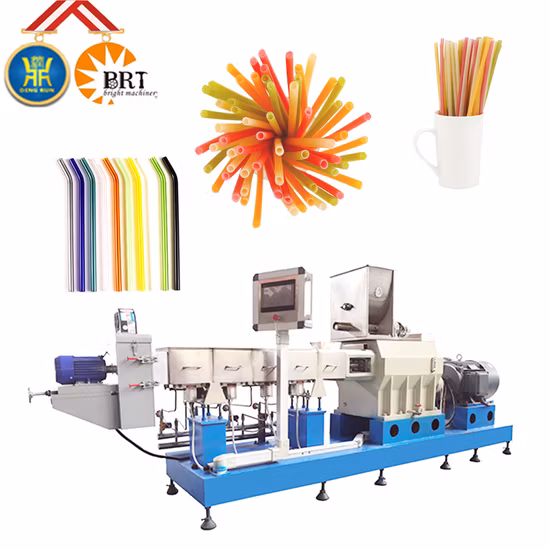 Línea de fabricación de pellets de gran oferta, máquina para fabricar pajitas para beber comestibles de paja de arroz
